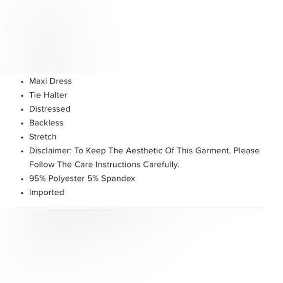 Fashionnova Distressed Halter Maxi Dress - Cream - Picture 11 of 11